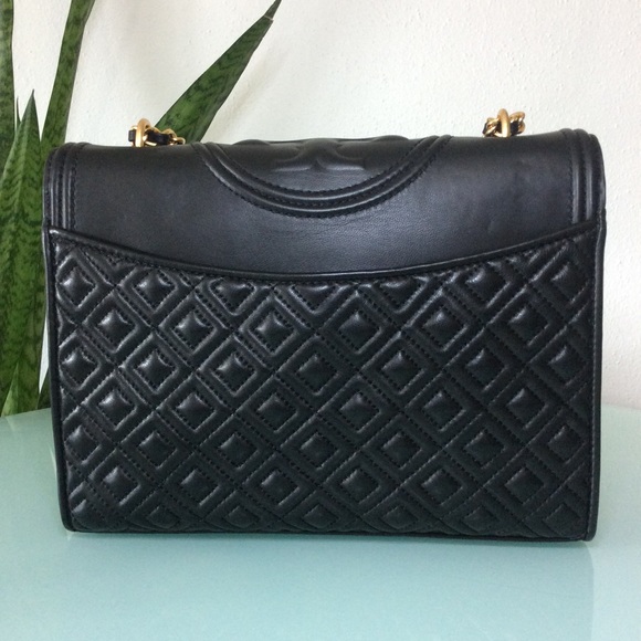 Authentic Tory Burch Black Large Fleming Convertible Shoulder Bag Crossbody - Picture 3 of 16